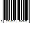 Barcode Image for UPC code 3701002700857