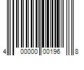 Barcode Image for UPC code 400000001968