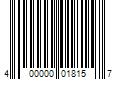 Barcode Image for UPC code 400000018157