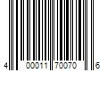 Barcode Image for UPC code 400011700706