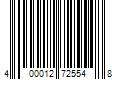 Barcode Image for UPC code 400012725548