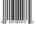 Barcode Image for UPC code 400070000762