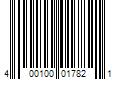 Barcode Image for UPC code 400100017821