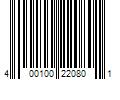 Barcode Image for UPC code 400100220801