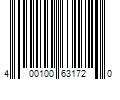 Barcode Image for UPC code 400100631720