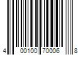 Barcode Image for UPC code 400100700068