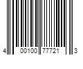 Barcode Image for UPC code 400100777213