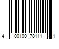 Barcode Image for UPC code 400100781111