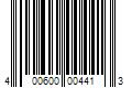 Barcode Image for UPC code 400600004413