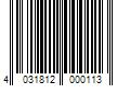 Barcode Image for UPC code 4031812000113