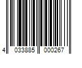 Barcode Image for UPC code 4033885000267