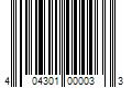 Barcode Image for UPC code 404301000033