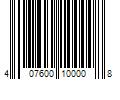 Barcode Image for UPC code 407600100008