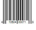 Barcode Image for UPC code 410504000718