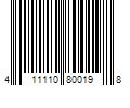 Barcode Image for UPC code 411110800198