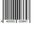 Barcode Image for UPC code 4400000003647