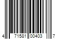 Barcode Image for UPC code 471581004037