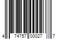 Barcode Image for UPC code 474757000277