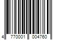 Barcode Image for UPC code 4770001004760