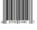 Barcode Image for UPC code 481700214407