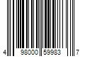 Barcode Image for UPC code 498000599837