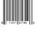 Barcode Image for UPC code 511411817496