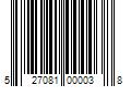 Barcode Image for UPC code 527081000038