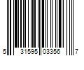 Barcode Image for UPC code 531595033567