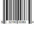 Barcode Image for UPC code 532190003634