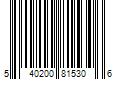 Barcode Image for UPC code 540200815306