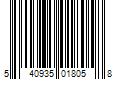 Barcode Image for UPC code 540935018058