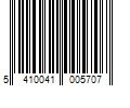 Barcode Image for UPC code 5410041005707