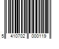 Barcode Image for UPC code 5410702000119