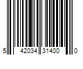 Barcode Image for UPC code 542034314000