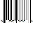 Barcode Image for UPC code 553602000058