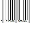 Barcode Image for UPC code 5536036567040