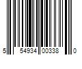 Barcode Image for UPC code 554934003380