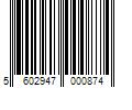 Barcode Image for UPC code 5602947000874