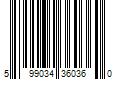 Barcode Image for UPC code 599034360360