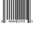 Barcode Image for UPC code 599999000059