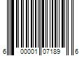 Barcode Image for UPC code 600001071896