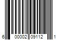 Barcode Image for UPC code 600002091121