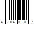 Barcode Image for UPC code 600060001001