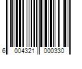 Barcode Image for UPC code 6004321000330