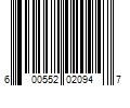 Barcode Image for UPC code 600552020947