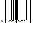 Barcode Image for UPC code 600699003261