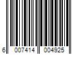 Barcode Image for UPC code 6007414004925