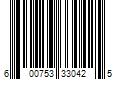 Barcode Image for UPC code 600753330425