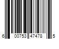 Barcode Image for UPC code 600753474785