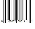 Barcode Image for UPC code 602002000141